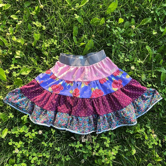 Matilda Jane Brushstroke Gentry tiered skirt from the Paint By Numbers - Picture 8 of 16